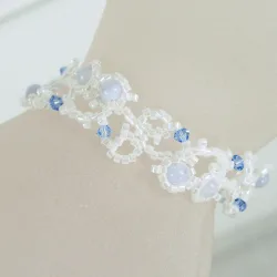 Bracelet M Silver 925 - Arabesque Chalcedony-White - Bracelet M Silver 925 - Argent 925
